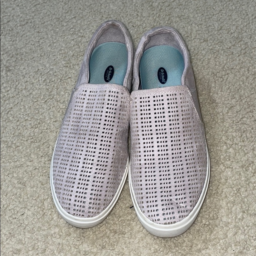 Purple slip on shoes